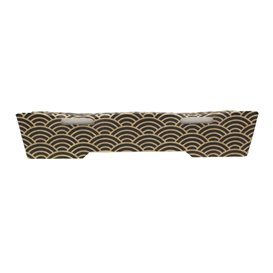 ''Waves'' Cardboard Sushi Tray 12x6,2cm (600 Units)