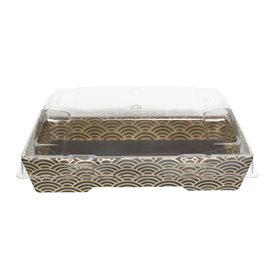 Plastic Lid for Sushi Container rPET 12x6,2cm (50 Units)