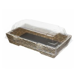Plastic Lid for Sushi Container rPET 12x6,2cm (50 Units)