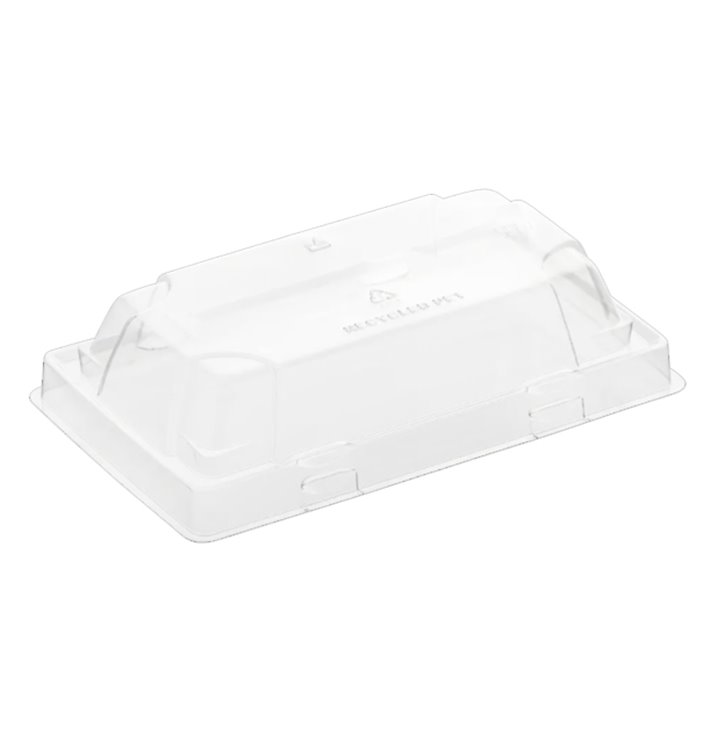 Plastic Lid for Sushi Container rPET 12x6,2cm (50 Units)