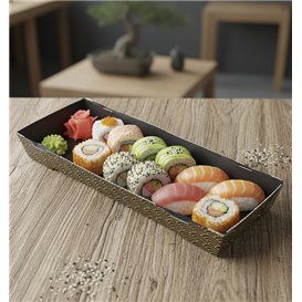 ''Waves'' Cardboard Sushi Tray 22x9cm (400 Units)