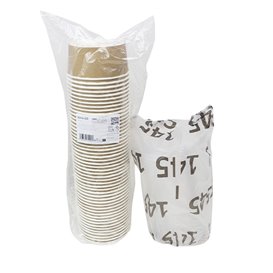 Paper Soup Bowl with Lid Kraft PP 750ml Ø15cm (300 Units)