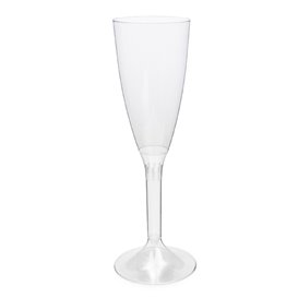Reusable PS Champagne Flute Clear Foot 120ml 2-P (10 Units)