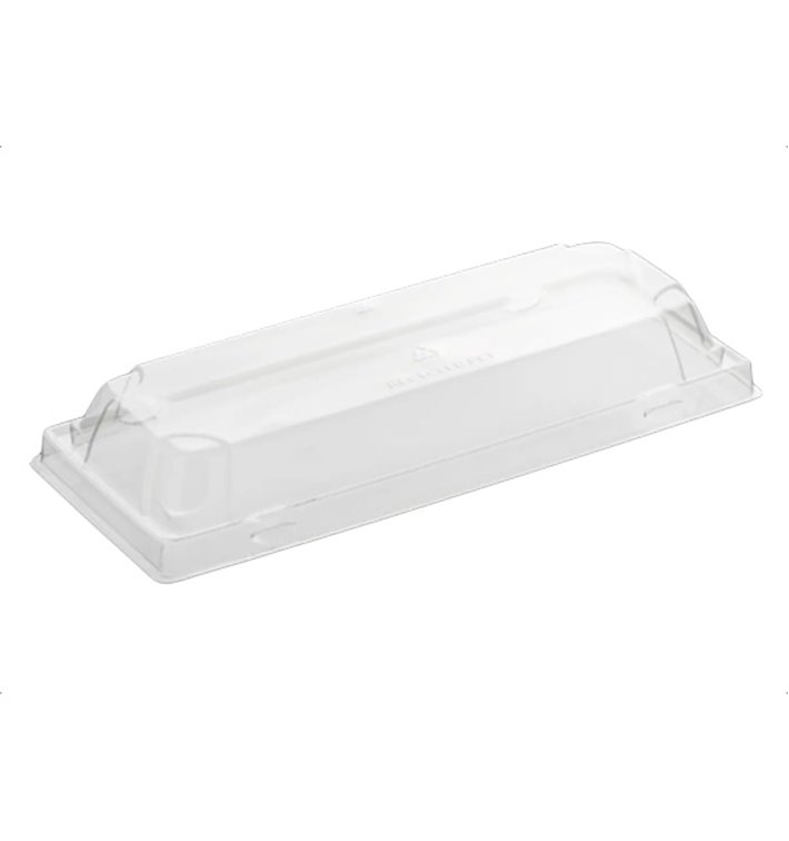 Plastic Lid for Sushi Container rPET 22x9cm (50 Units)