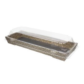 Plastic Lid for Sushi Container rPET 22x9cm (50 Units)