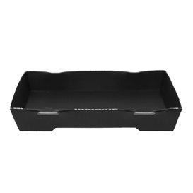 Black Cardboard Sushi Tray 16,5x11,5cm (400 Units)
