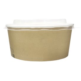 Paper Soup Bowl with Lid Kraft PP 750ml Ø15cm (300 Units)