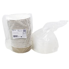Paper Soup Bowl with Lid Kraft PP 1000ml Ø18cm (25 Units)