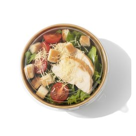 Paper Container Kraft-Kraft and RPET Lid 550ml Ø14cm (50 Units)