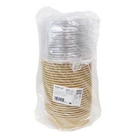 Paper Container Kraft-Kraft and RPET Lid 33Oz/1000 ml (25 Units)