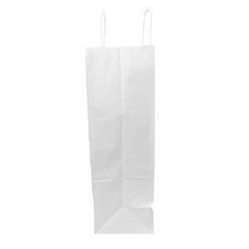 Paper Bag with Handles Kraft White 110g/m² 42+16x49cm (25 Units)