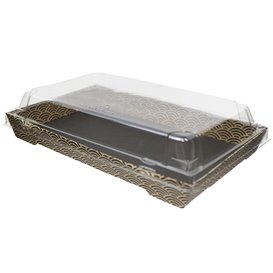 Plastic Lid for Sushi Container rPET 21,5x13,5cm (400 Units)
