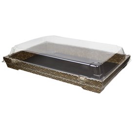 Lid for rPET Sushi Container 23,5x16cm (50 Units)