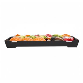 Black Cardboard Sushi Container 26x19cm (200 Units)