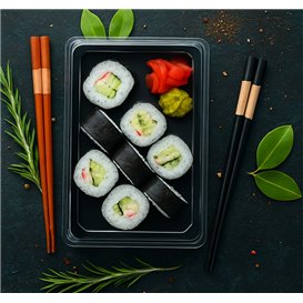 Lid for rPET Sushi Container 26x19cm (50 Units)