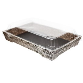 Plastic Lid for Sushi Container rPET 18,5x12,5cm (400 Units)