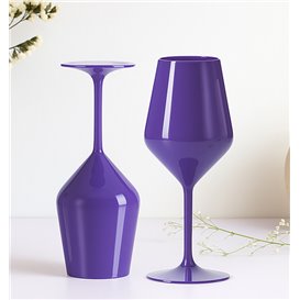 Durable Reusable Purple Tritan Wine Glass 470ml (6 Unit)