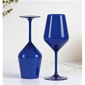 Reusable Durable Glass Wine Tritan Dark Blue 470ml (1 Unit)