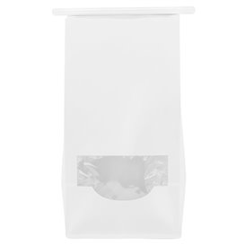 SOS Bag with Tin Tie and Window White 12+6x23,5cm (50 Uds)