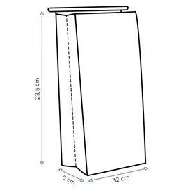 SOS White Bag with Closure 12+6x23,5cm (1000 Uds)