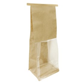SOS Paper Bag and BOPP Display Window with Tin Tie 9+6x26cm (1000 Uds)