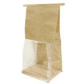 SOS Paper Bag and BOPP Display Window with Tin Tie 12+6x23,5cm (1000 Uds)