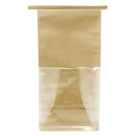 SOS Paper Bag and BOPP Display Window with Tin Tie 12+6x23,5cm (1000 Uds)
