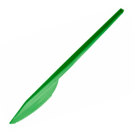 Plastic Knife PS Green 16,5 cm (15 Units) 