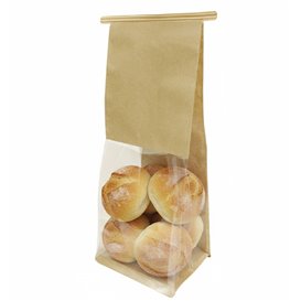 SOS Paper Bag and BOPP Display Window with Tin Tie 9+6x26cm (50 Uds)