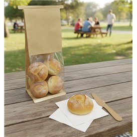 SOS Paper Bag and BOPP Display Window with Tin Tie 9+6x26cm (50 Uds)