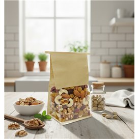 SOS Paper Bag and BOPP Display Window with Tin Tie 15+7x23cm (1000 Uds)