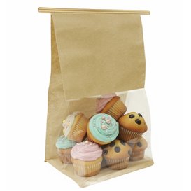 SOS Paper Bag and BOPP Display Window with Tin Tie 15+7x23cm (1000 Uds)