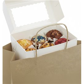 Paper Bag with Handles Kraft 115g/m² 35+16x44cm (200 Units)