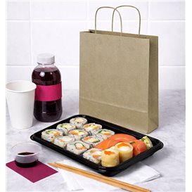 Paper Bag with Handles Kraft 115g/m² 35+16x44cm (200 Units)