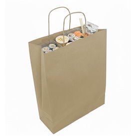 Paper Bag with Handles Kraft 115g/m² 35+16x44cm (200 Units)