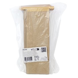 SOS Bag with Tin Tie and Window Kraft 9+6x26cm (50 Uds)