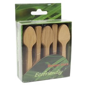 Appetizer Spoons for Catering Bamboo 9 cm (1200 Units)