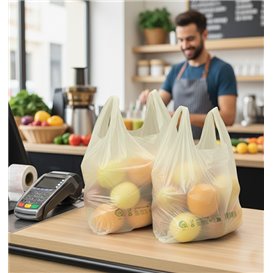 Plastic T-Shirt Bag Home Compost “Classic” 35x50cm 17,5µm (100 Units)