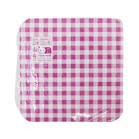 Paper Tray Waffles Pink 13,5x10cm (100 Units)  