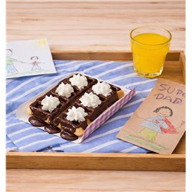 Paper Tray Waffles Pink 13,5x10cm (1500 Units)