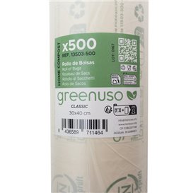 Roll of Plastic Bags Home Compost “Classic” 30x40cm 12µm (3.000 Units)