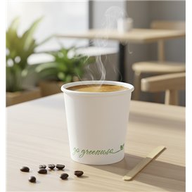Cup de Cardboard "Go Green" White 75ml 2,5Oz (50 Units)