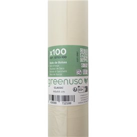 Roll of "Classic" 100% Bio-Compostable Bags 44x44cm 20µ (1200 Units)