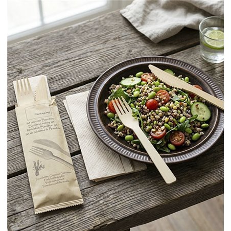 3 in 1 Bamboo Cutlery Set 32789