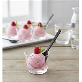 Small spoon Plastic Appetizer Black 100 mm (1000 Units)