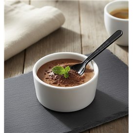 Small spoon Plastic Appetizer Black 100 mm (50 Units)