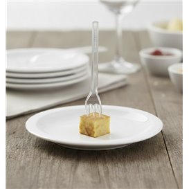 Mini fork Plastic Appetizer Clear 100 mm (1000 Units)