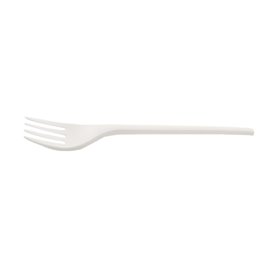 Reusable Compostable White CPLA Fork 16,8 cm (50 Units)