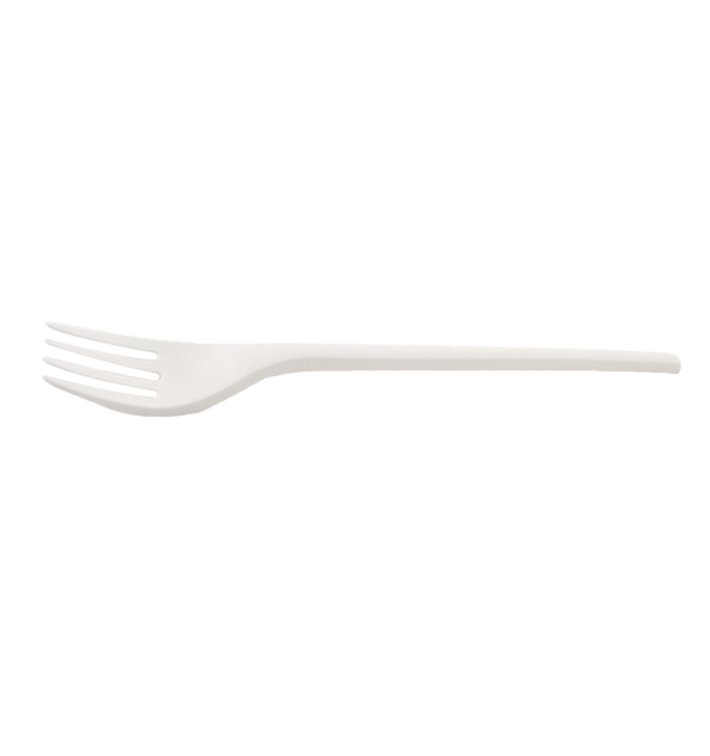 Reusable Compostable White CPLA Fork 16,8 cm (1500 Units)