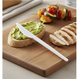 Reusable Compostable White CPLA Knife 16,8 cm (50 Units)